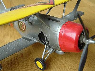 Biplane from front