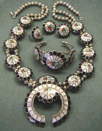 Zuni squash blossom necklace