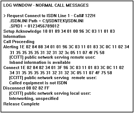 [Normal Call Messages]